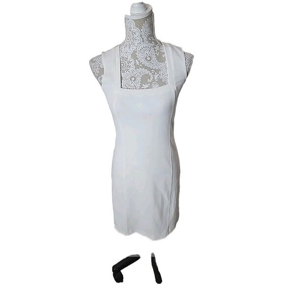 Boston Proper White Sleeveless  Knee Length Sheath Dress XS NWT wedding Shower - Picture 1 of 8